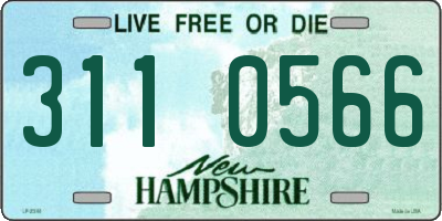 NH license plate 3110566