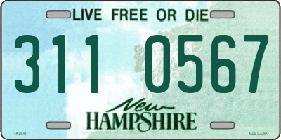 NH license plate 3110567