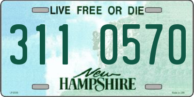NH license plate 3110570