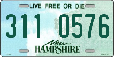 NH license plate 3110576