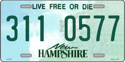 NH license plate 3110577