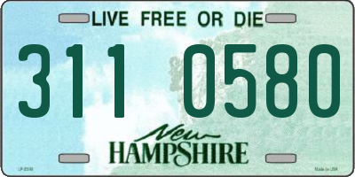 NH license plate 3110580