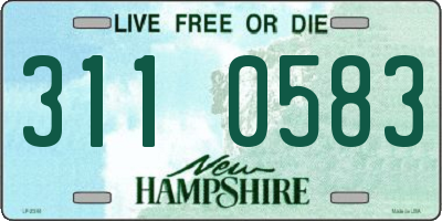 NH license plate 3110583