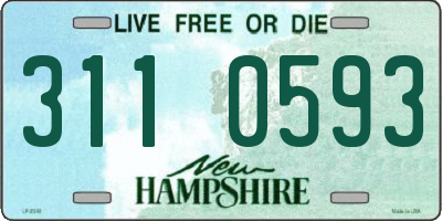 NH license plate 3110593