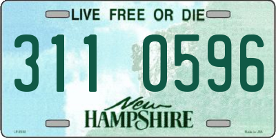 NH license plate 3110596