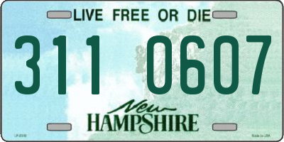 NH license plate 3110607