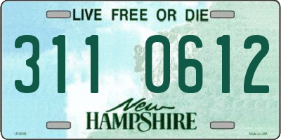 NH license plate 3110612
