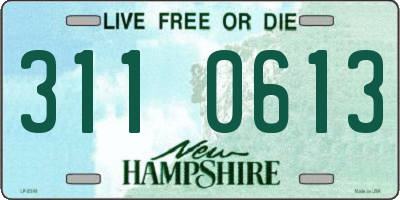 NH license plate 3110613