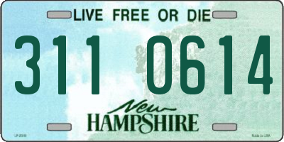 NH license plate 3110614