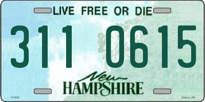 NH license plate 3110615