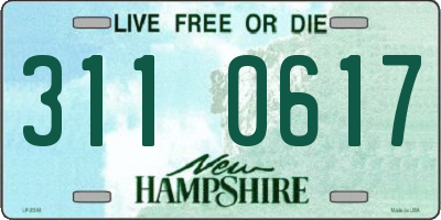 NH license plate 3110617