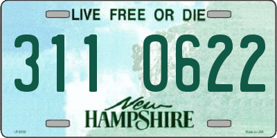 NH license plate 3110622