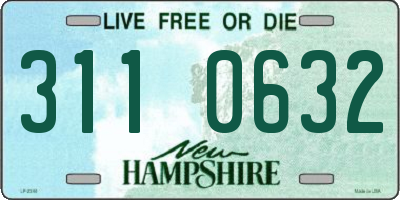 NH license plate 3110632