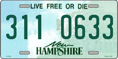 NH license plate 3110633