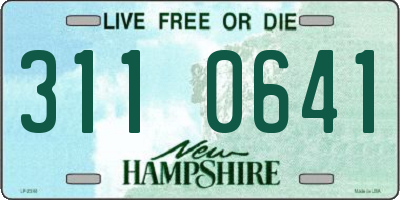 NH license plate 3110641