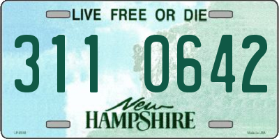 NH license plate 3110642