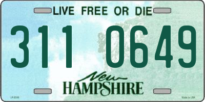 NH license plate 3110649