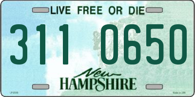 NH license plate 3110650