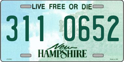 NH license plate 3110652