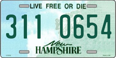 NH license plate 3110654