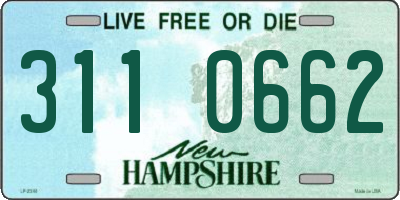 NH license plate 3110662