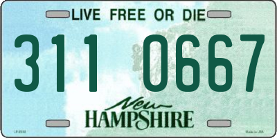 NH license plate 3110667
