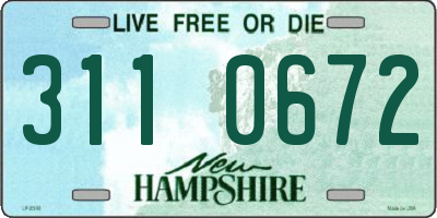 NH license plate 3110672