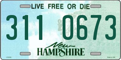 NH license plate 3110673