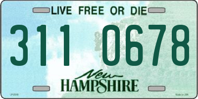 NH license plate 3110678