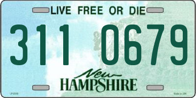 NH license plate 3110679