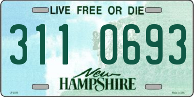 NH license plate 3110693