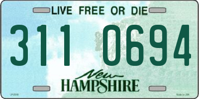 NH license plate 3110694