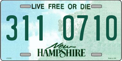 NH license plate 3110710