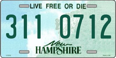 NH license plate 3110712