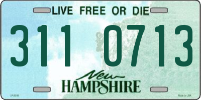 NH license plate 3110713