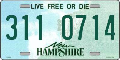 NH license plate 3110714
