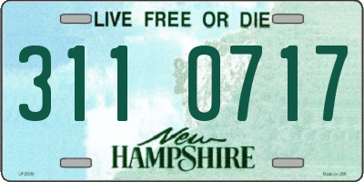 NH license plate 3110717