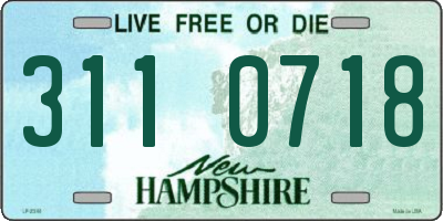 NH license plate 3110718