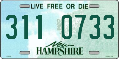 NH license plate 3110733