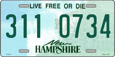 NH license plate 3110734
