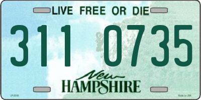 NH license plate 3110735