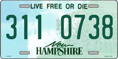 NH license plate 3110738