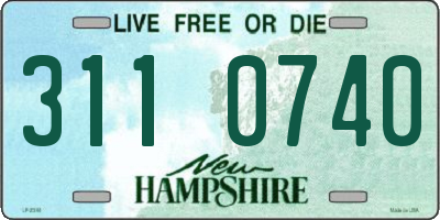 NH license plate 3110740