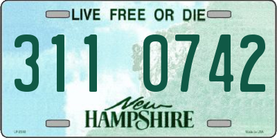 NH license plate 3110742