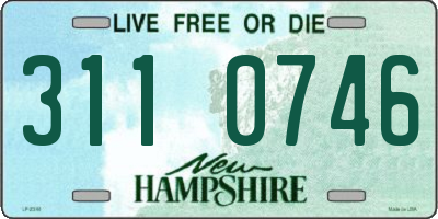 NH license plate 3110746