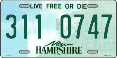NH license plate 3110747