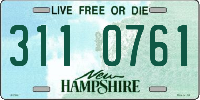 NH license plate 3110761