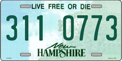 NH license plate 3110773