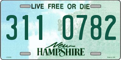 NH license plate 3110782