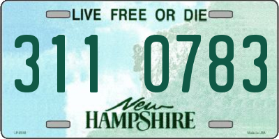 NH license plate 3110783
